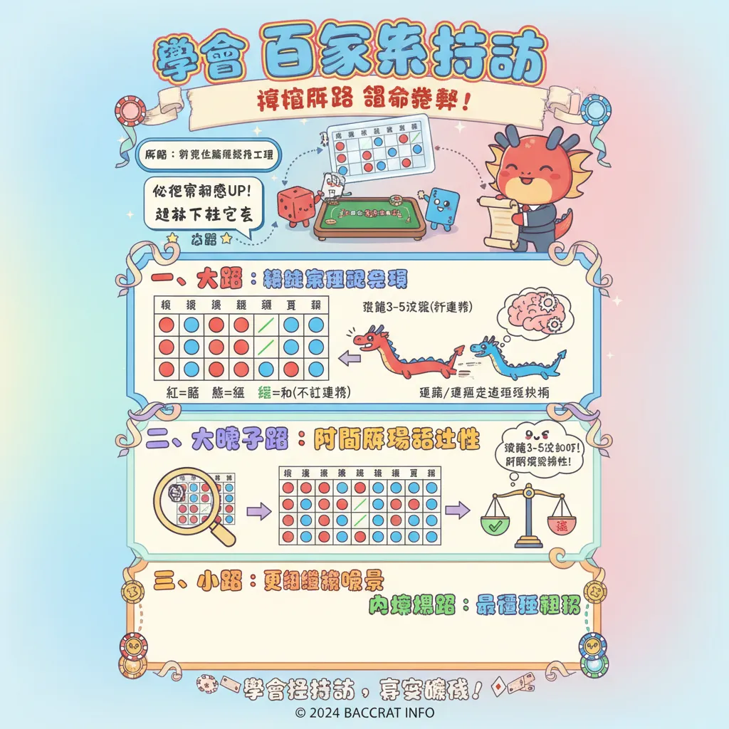 百家樂牌路分析：大路、大眼仔路、小路、蟑螂路實戰應用