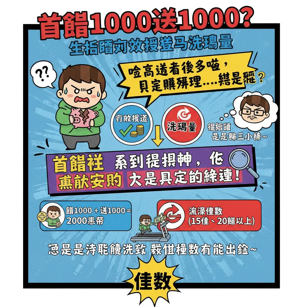想領首儲1000送1000？先搞懂有效投注與洗碼量